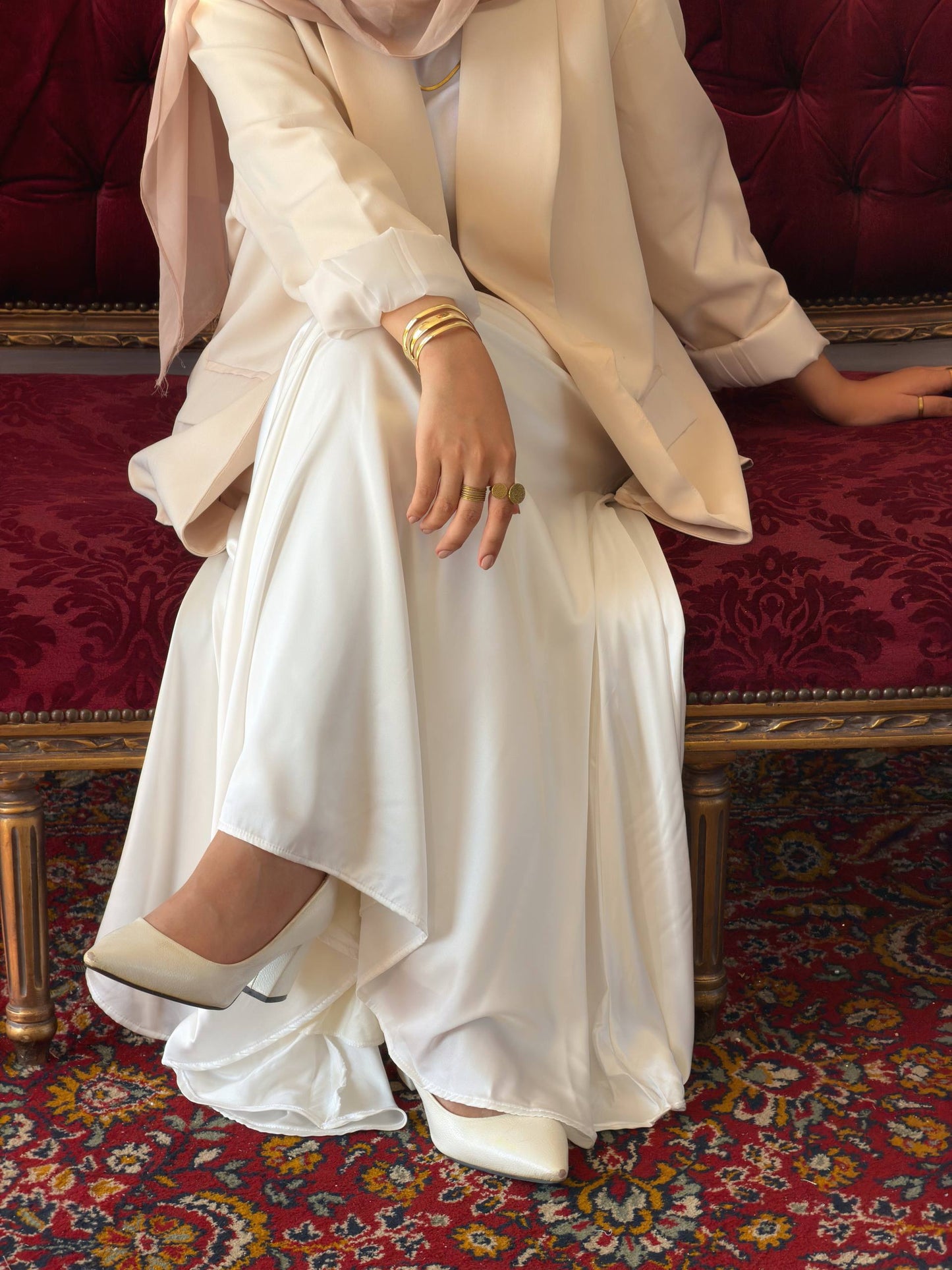 IZAR PLAIN SATIN SKIRT