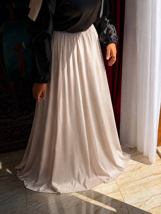 IZAR PLAIN SATIN SKIRT